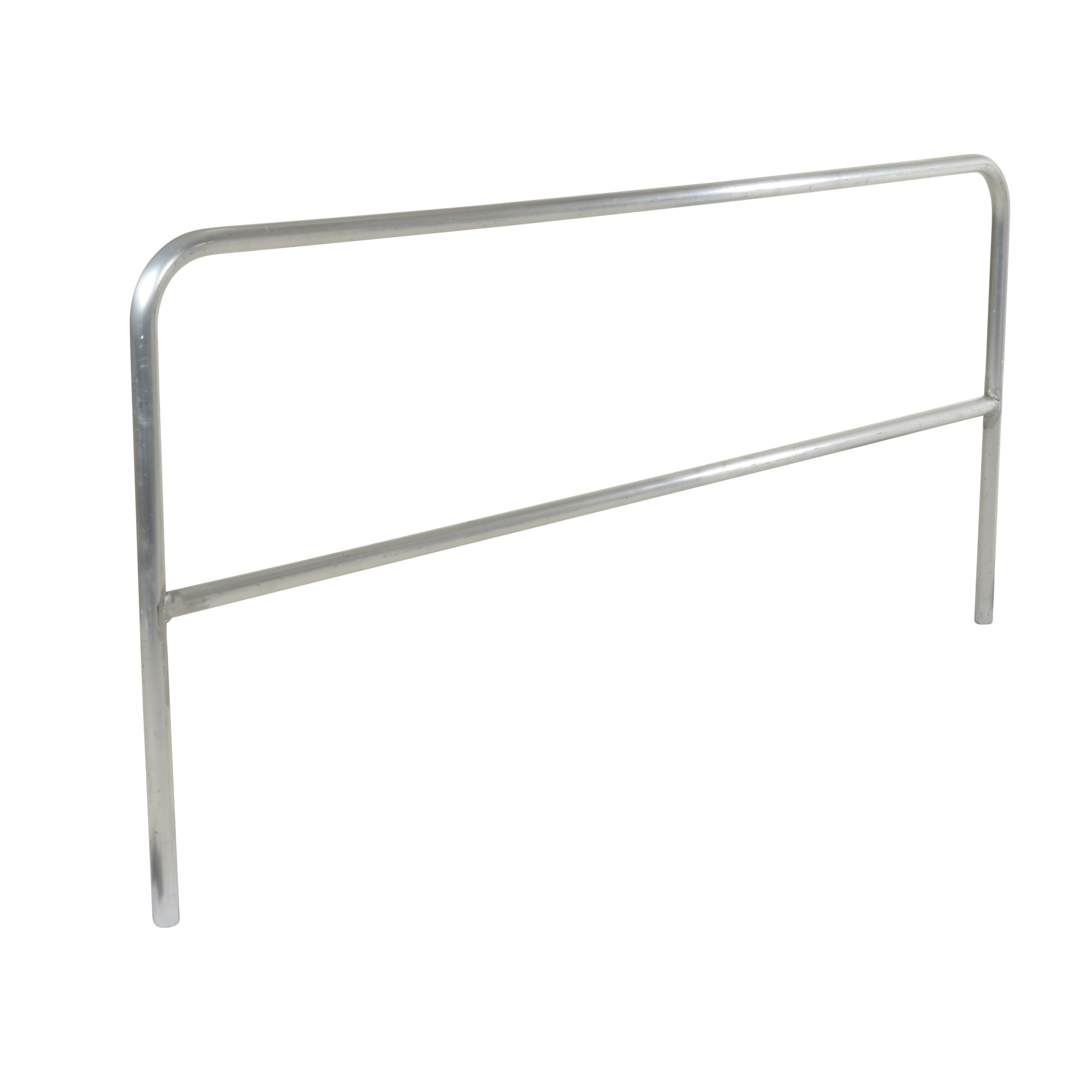 Vestil Aluminum Pipe Safety Railing 120 In. Length Silver